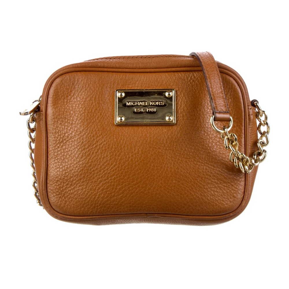 Michael Kors Brown Leather Crossbody Bag